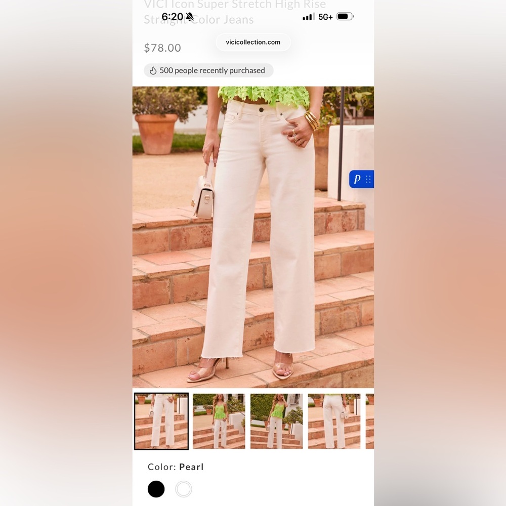 Vici Pearl Wide-Leg High-Rise Pants